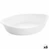 Teglia da Cucina Luminarc Smart Cuisine Ovale Bianco Vetro 28 x 17 cm (6 Unità)