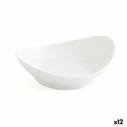 Vassoio per aperitivi Quid Gastro Fun Bianco Ceramica 14 x 11 cm (12 Unità)