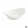 Vassoio per aperitivi Quid Gastro Fun Bianco Ceramica 14 x 11 cm (12 Unità)