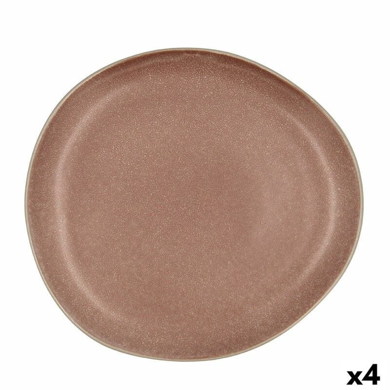 Piatto da pranzo Bidasoa Gio Irregolare Marrone Ceramica 26,5 cm (4 Unità) Piatto da pranzo Bidasoa Gio Irregolare Marrone Ceramica 26,5 cm (4 Unità)