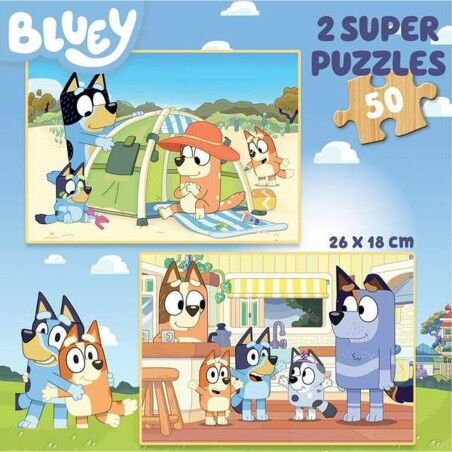 Set di 2 Puzzle Educa Legno 50 Pezzi