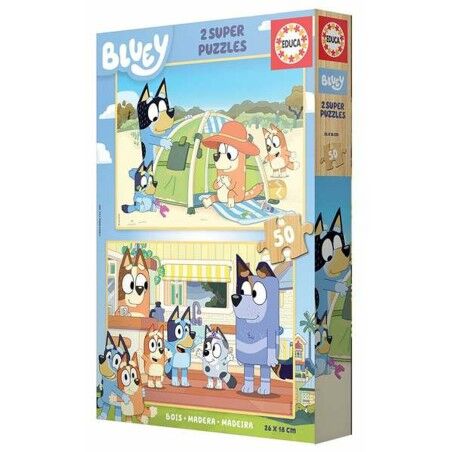 Set di 2 Puzzle Educa Legno 50 Pezzi