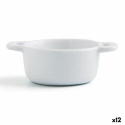 Set da Aperitivo Quid Gastro Fun Bianco Ceramica 10 x 7 x 4 cm (12 Unità)