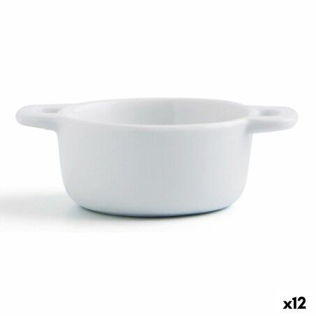 Set da Aperitivo Quid Gastro Fun Bianco Ceramica 10 x 7 x 4 cm (12 Unità)