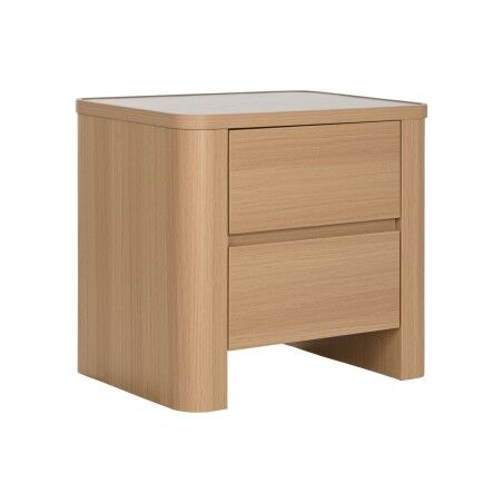 Comodino Home ESPRIT Naturale Grigio chiaro 56 X 40 X 51 cm