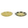 Piatto da pranzo Home ESPRIT Giallo Verde Gres Limone 22,5 x 22,5 x 2,5 cm (2 Unità)