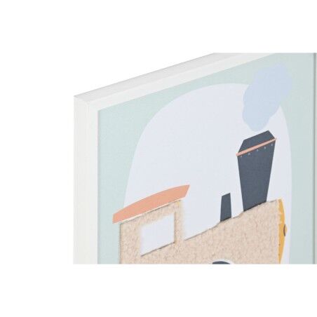 Quadro Home ESPRIT Giallo Azzurro Tela 30 x 1,8 x 40 cm (4 Unità)