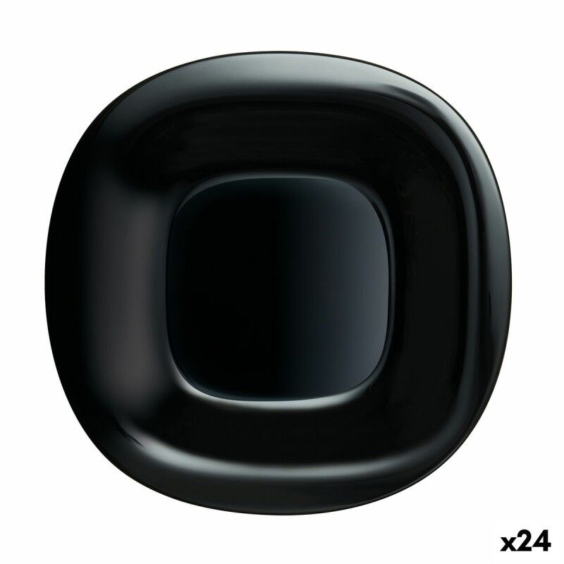 Piatto da pranzo Luminarc Carine Negro Nero Vetro Ø 26 cm (24 Unità) Piatto da pranzo Luminarc Carine Negro Nero Vetro Ø 26 cm (24 Unità)