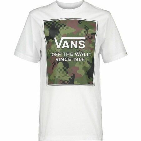Maglia a Maniche Corte Uomo Vans Camo Check Bianco