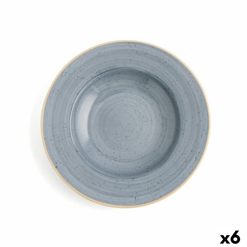 Piatto Fondo Ariane Terra Ceramica Azzurro (Ø 26 cm) (6 Unità) Piatto Fondo Ariane Terra Ceramica Azzurro (Ø 26 cm) (6 Unità)