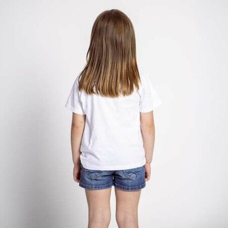 Maglia a Maniche Corte per Bambini Stitch Bianco