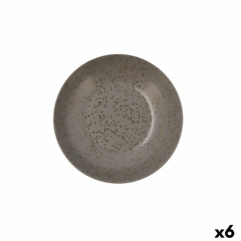 Piatto Fondo Ariane Oxide Ceramica Grigio (Ø 21 cm) (6 Unità) Piatto Fondo Ariane Oxide Ceramica Grigio (Ø 21 cm) (6 Unità)
