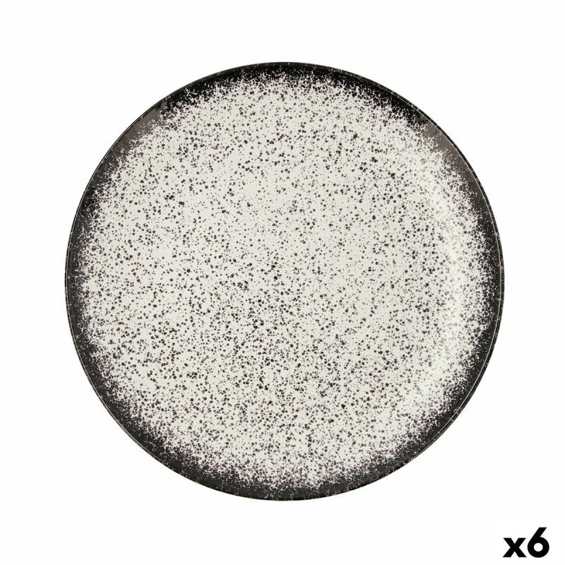 Piatto da pranzo Ariane Rock Nero Ceramica Ø 31 cm (6 Unità) Piatto da pranzo Ariane Rock Nero Ceramica Ø 31 cm (6 Unità)