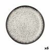Piatto da pranzo Ariane Rock Nero Ceramica Ø 31 cm (6 Unità)