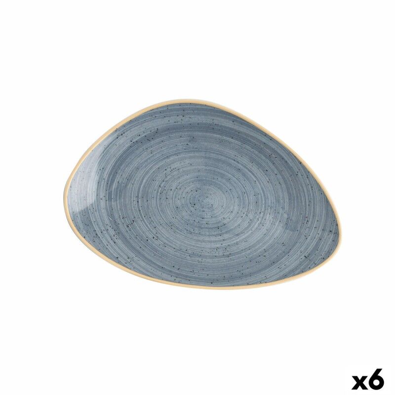 Piatto da pranzo Ariane Terra Triangolare Azzurro Ceramica Ø 29 cm (6 Unità) Piatto da pranzo Ariane Terra Triangolare Azzurro Ceramica Ø 29 cm (6 Unità)