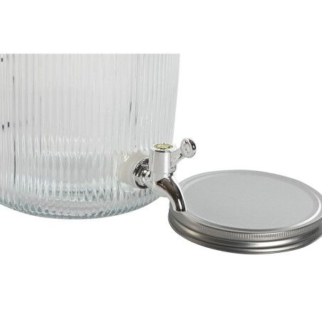 Dispenser di Acqua Home ESPRIT Nero Metallo Silicone Cristallo ABS 5 L 19,6 x 23,5 x 40,5 cm