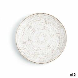 Piatto da pranzo Ariane Tornado White Bicolore Ceramica Ø 18 cm (12 Unità)