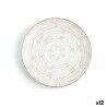 Piatto da pranzo Ariane Tornado White Bicolore Ceramica Ø 18 cm (12 Unità)