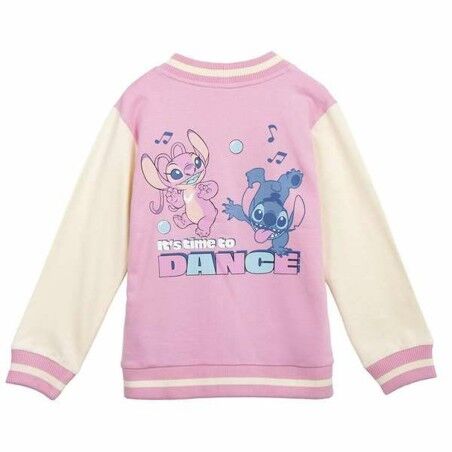 Felpa senza Cappuccio Unisex Stitch Rosa