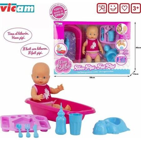 Bambolotto Neonato Pipi Vasca 40 x 13 x 58 cm
