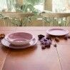 Piatto Fondo Quid Vita Peoni Ceramica Rosa Ø 21,5 cm (12 Unità)
