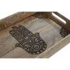 Set di Vassoi Home ESPRIT Naturale Legno di mango 43,5 x 27 x 5,5 cm (2 Unità)