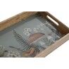 Set di Vassoi Home ESPRIT Azzurro Naturale Legno di mango 43,5 x 27 x 5,5 cm (2 Unità)