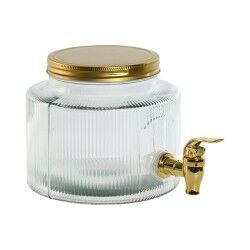 Dispenser di Acqua Home ESPRIT Dorato Metallo Cristallo 17,8 x 25 x 15 cm
