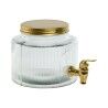 Dispenser di Acqua Home ESPRIT Dorato Metallo Cristallo 17,8 x 25 x 15 cm