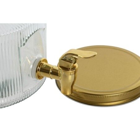 Dispenser di Acqua Home ESPRIT Dorato Metallo Cristallo 17,8 x 25 x 15 cm