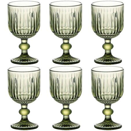 Set di Bicchieri Home ESPRIT Verde Cristallo 8 x 8 x 14,5 cm (6 Unità)