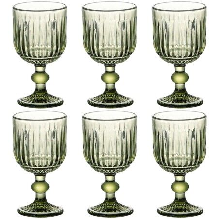 Set di Bicchieri Home ESPRIT Verde Cristallo 8 x 8 x 14,5 cm (6 Unità)