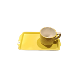 Tazza con Vassoio in Ceramica