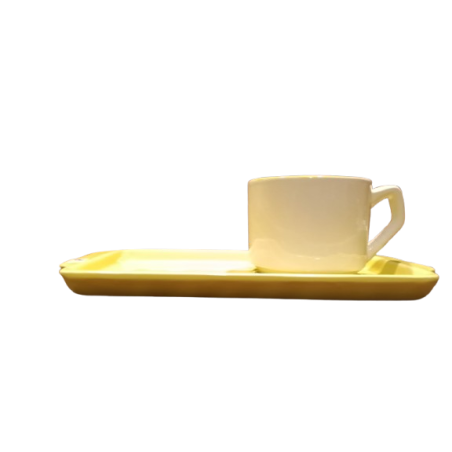 Tazza con Vassoio in Ceramica