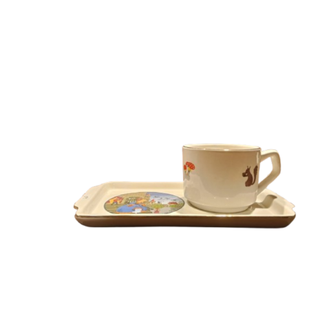 Tazza con Vassoio in Ceramica