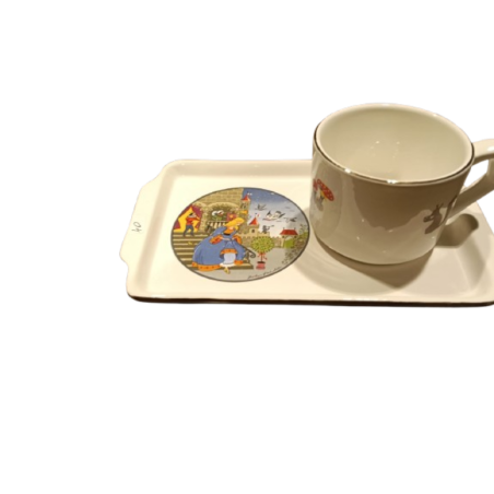 Tazza con Vassoio in Ceramica