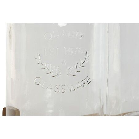 Dispenser di bevande Home ESPRIT Silicone Bambù Cristallo Plastica 5,5 L 37 x 25 x 46 cm