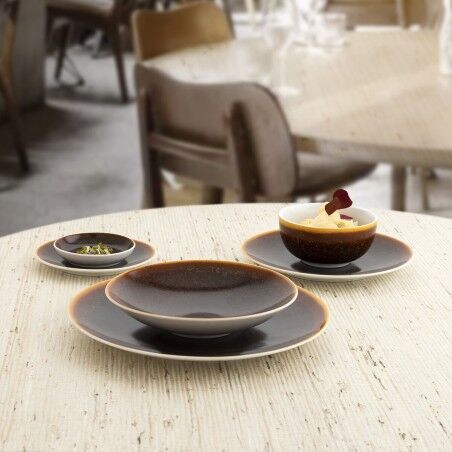 Ciotola per Aperitivi Ariane Decor Marrone Ceramica 12 cm (12 Unità)