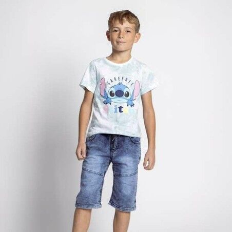 Maglia a Maniche Corte per Bambini Stitch 12 Anni