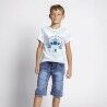 Maglia a Maniche Corte per Bambini Stitch 12 Anni
