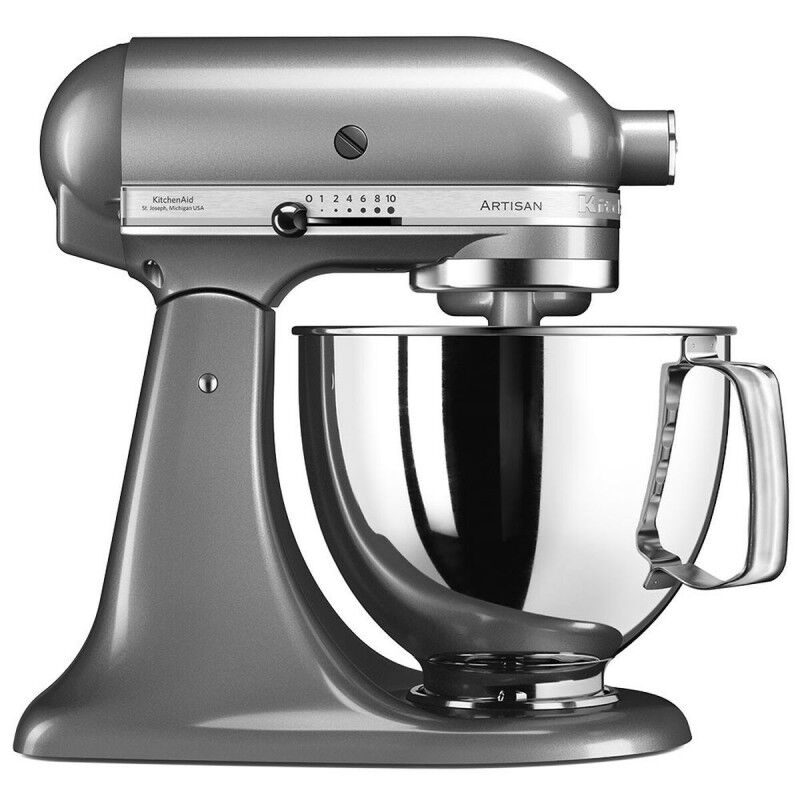 Robot da Cucina KitchenAid 5KSM125ECU Argentato 300 W 4,8 L Robot da Cucina KitchenAid 5KSM125ECU Argentato 300 W 4,8 L