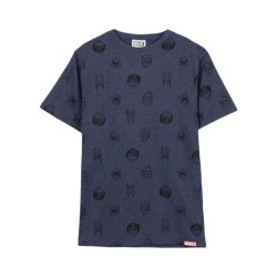 Maglia a Maniche Corte Uomo Marvel Blu scuro