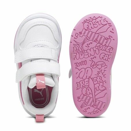 Scarpe Sportive per Bambini Puma Multiflex Sl V Bianco Rosa