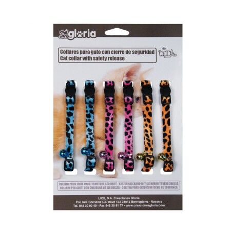 Collare per gatti Gloria   Multicolore 6 Unità
