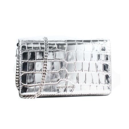 Borsa a Tracolla Michael Kors 32F4SJ6C8K-SILVER Grigio 22 x 14 x 6 cm