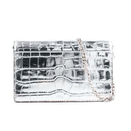 Borsa a Tracolla Michael Kors 32F4SJ6C8K-SILVER Grigio 22 x 14 x 6 cm