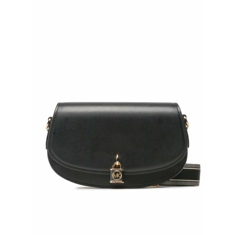 Borsa a Tracolla Michael Kors Mila Nero 25 x 14 x 6 cm