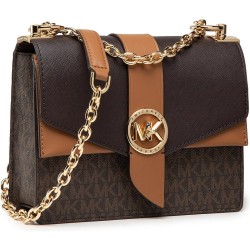 Borsa a Tracolla Michael Kors GREENWICH Marrone 21 x 17 x 7 cm