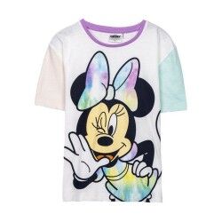 Maglia a Maniche Corte per Bambini Minnie Mouse Verde scuro Multicolore