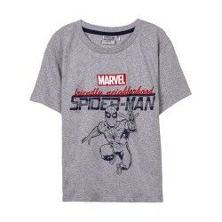 Maglia a Maniche Corte Spider-Man Grigio Per bambini